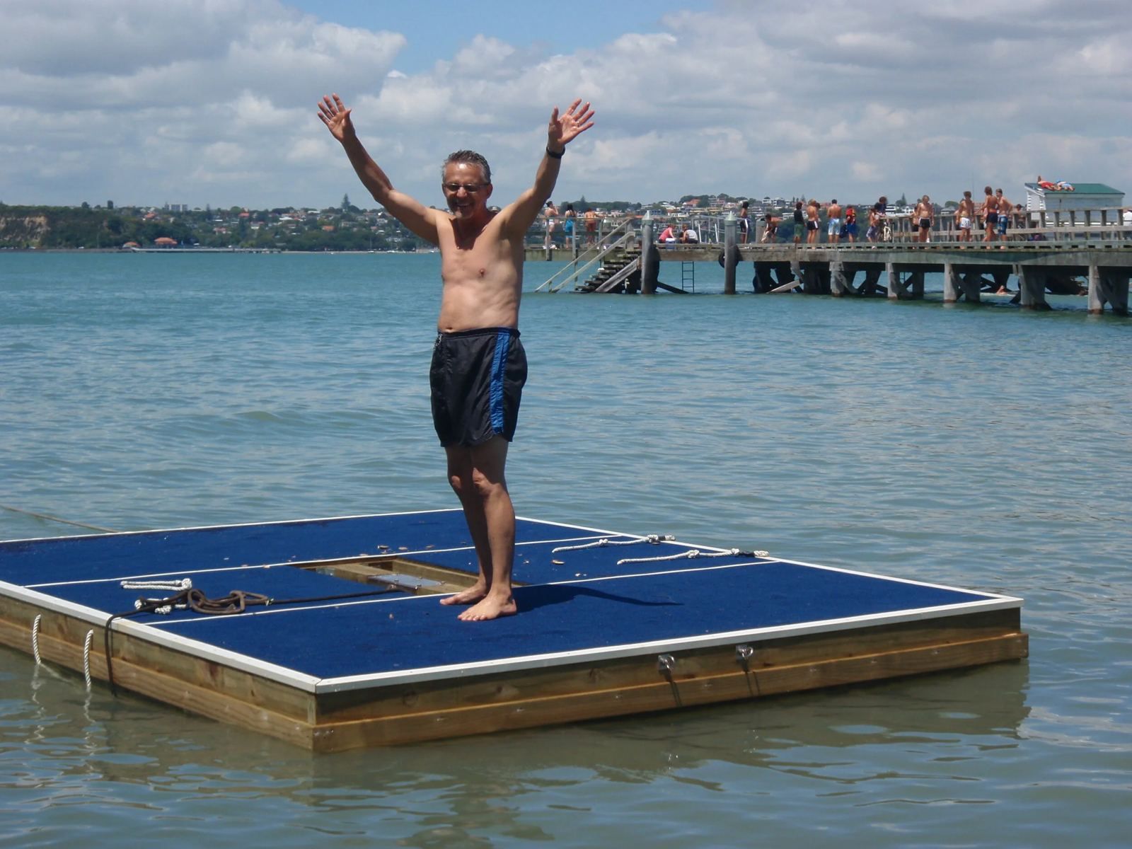 Swimmer on the Cheltenham raft