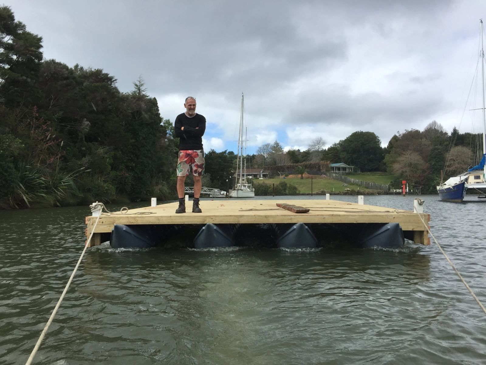 Oyster processing barge